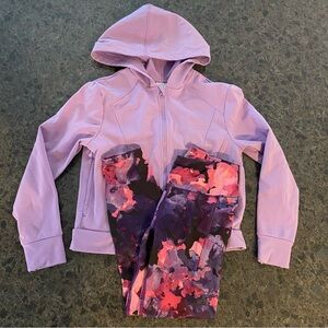 Lavender Hoodie with matching floral Leggings